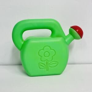 kids watering can green red flower plastic garden Play Pretend